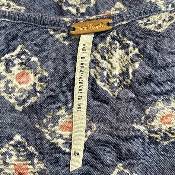 Free People Before Dawn Top in Sapphire Combo sz M - Picture 10 of 11